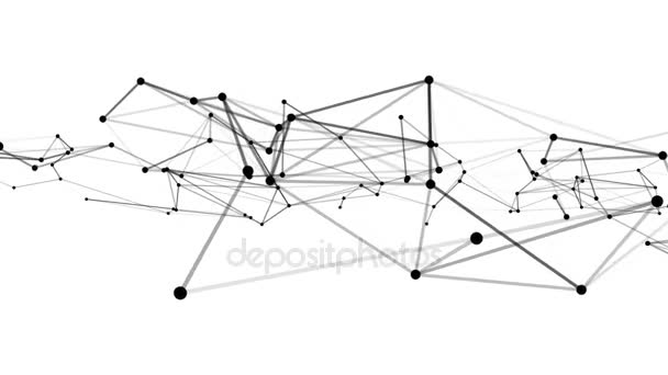 Abstracte technologie plexus stijlvolle dynamische digitale achtergrond. Lus — Stockvideo