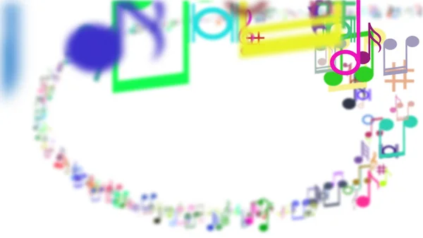 Abstract Background with Colorful Music notes. — Stock Photo, Image