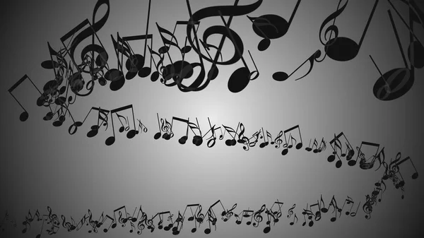 Abstract Background with Colorful Music notes. — Stock Photo, Image