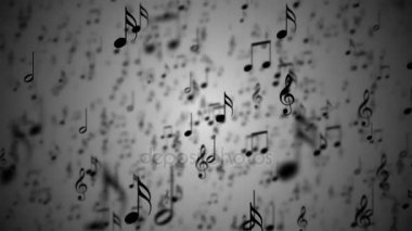 renkli müzik notları ile arka plan.