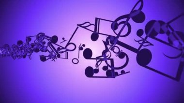 renkli müzik notları ile arka plan.