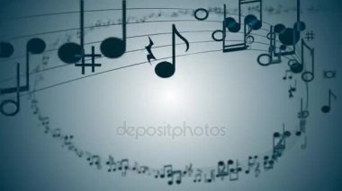 renkli müzik notları ile arka plan.