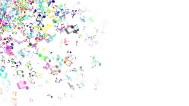 renkli müzik notları ile arka plan.