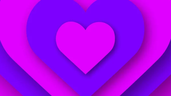 Kolorowy Miłość Serca Rozszerzającego — Zdjęcie stockowe