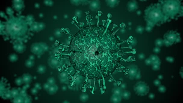 Coronavirus Covid Alert Sos Pandemisches Virus Medizinisches Gesundheitsrisiko Immunologie Virologie — Stockvideo