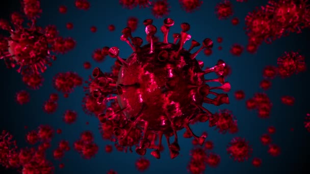 Coronavirus Covid Alert Sos Virus Pandemico Rischio Sanitario Immunologia Virologia — Video Stock