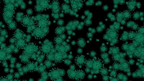 Coronavirus Covid Alert Sos Pandemické Virové Zdravotní Riziko Imunologie Virologie — Stock video