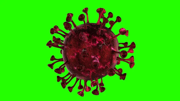 Corona Covid Alarm Sos Zielonym Ekranie Pandemia Bakterii Patogen Zagrożenie — Zdjęcie stockowe