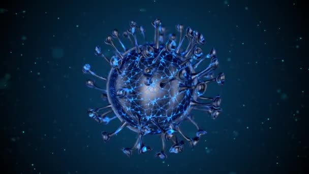 Cellula Del Virus Del Microscopio Batteri Pandemici Patogeni Rischio Salute — Video Stock