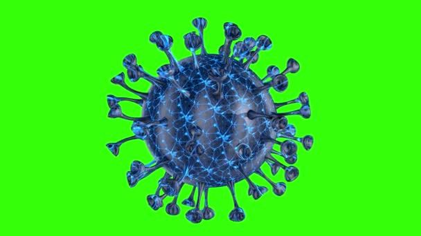 Mikroskopische Viruszelle Pandemische Bakterien Krankheitserreger Medizinisches Gesundheitsrisiko Corona Covid Alert — Stockvideo