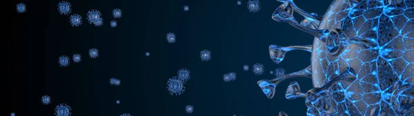 Mikroszkóp Vírus Sejt Pandémiás Baktérium Patogén Orvosi Egészségi Kockázat Corona — Stock Fotó