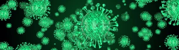 Mikroszkóp Vírus Sejt Pandémiás Baktérium Patogén Orvosi Egészségi Kockázat Corona — Stock videók