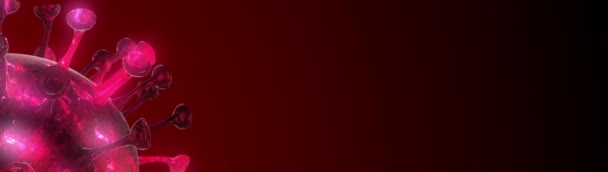 Cellule virale au microscope. Pandemic bacteria pathogen medical health risk, Corona COVID-19 Alert SOS, immunology, virology, epidemiology concept. rendu 3D animation en boucle .