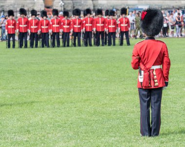 Soldiers in the Changing of the Guard in Canada clipart