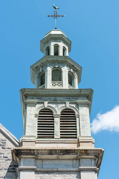 在魁北克市的教堂尖塔 — 图库照片