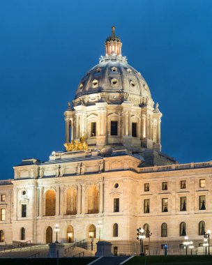 Minnesota State Capitol at Twilight clipart