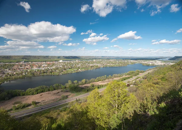 Vista de Winona, Minnesota — Fotografia de Stock