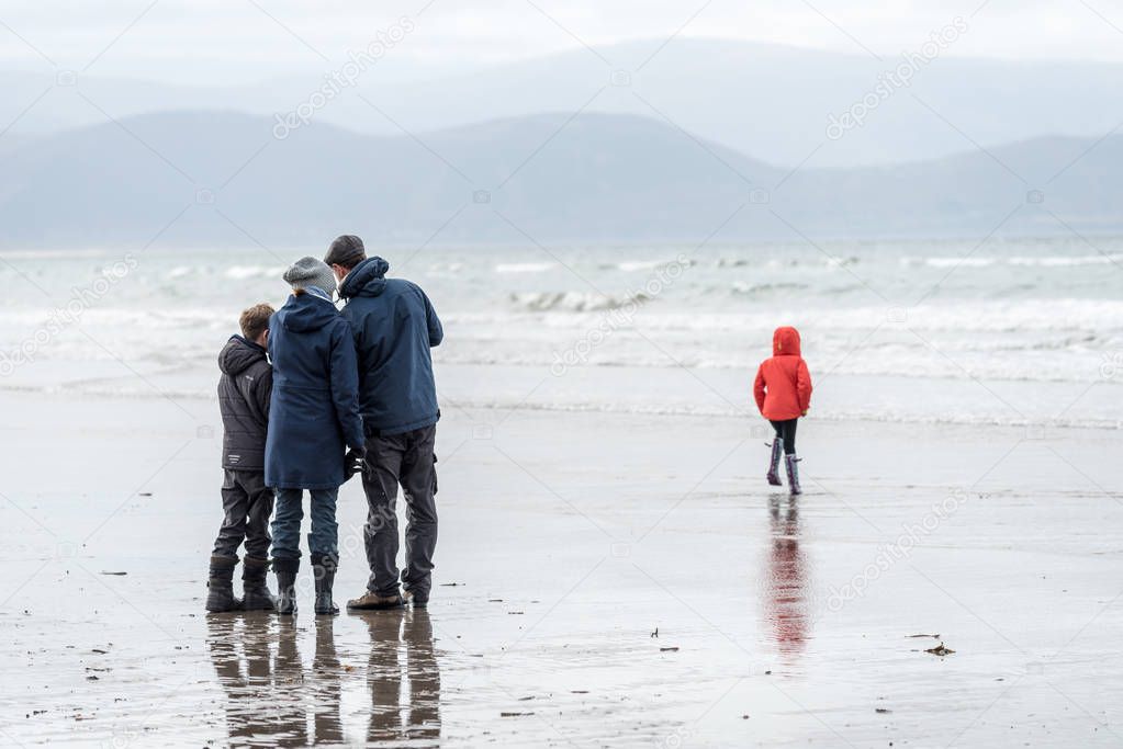 Family Confers at inch Beach