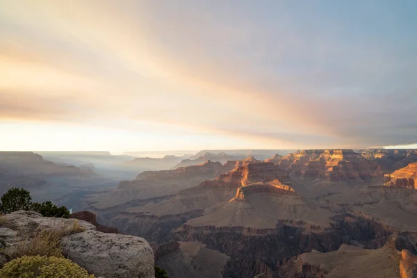 Smoke Prescribed Burn Skapar Dramatisk Från Södra Kanten Grand Canyon — Stockfoto