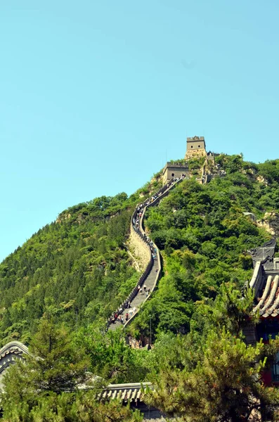 万里の長城と山 — ストック写真