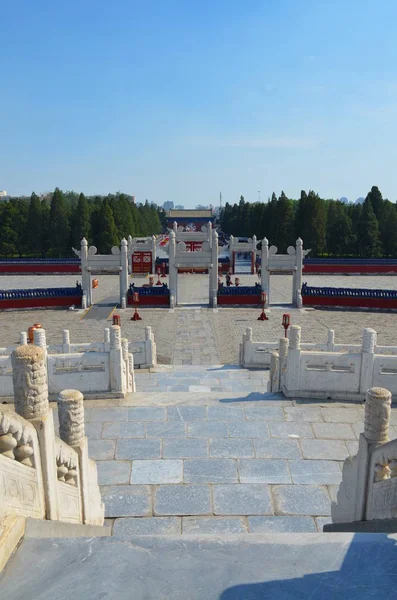 Yuanqiu kruhový oltář v chrámu nebes, Peking Čína — Stock fotografie