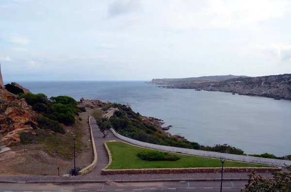 Panoramic view of the beach and the crystal sea of Sardinia — Stock Photo, Image