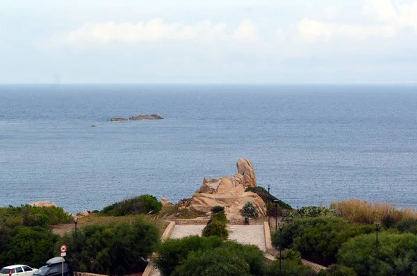 Panoramic view of the beach and the crystal sea of Sardinia — Stock Photo, Image