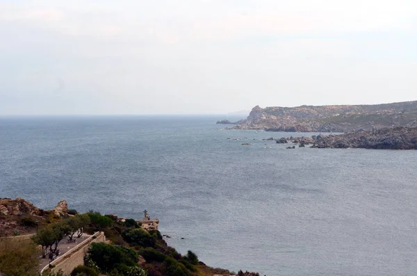 Panoramic view of the beach and the crystal sea of Sardinia — Stock Photo, Image