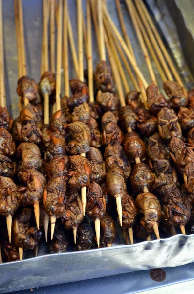 Chinesisches Street Food in den Hutongs von beijing wangfujing street china — Stockfoto