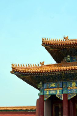 Beijing Çin cennet Tapınağı kompleksi içinde pagodadan pavyonlar 