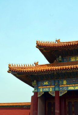 Beijing Çin cennet Tapınağı kompleksi içinde pagodadan pavyonlar 