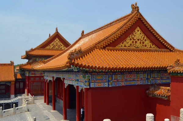 Pagodes paviljoens binnen het complex van de tempel van de hemel in Peking China — Stockfoto