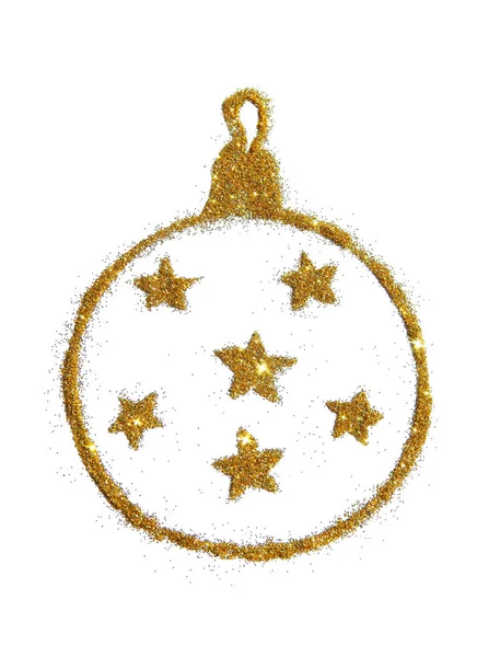 黄金の輝き お祭りのデザイン要素 アイコンの抽象的なクリスマス ボール — ストック写真