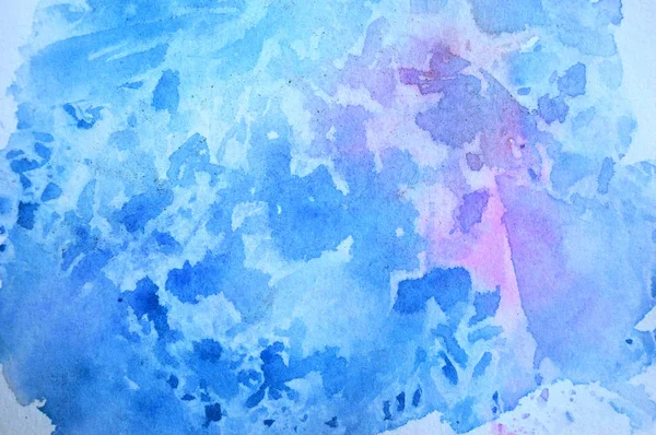 Bellissimo acquerello sfondo astratto nei colori blu e rosa — Foto Stock