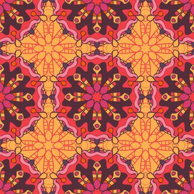 Mandalalar tasarımınız için güzel renklerde ile Seamless modeli. Vektör arka plan