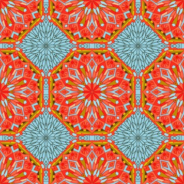 Mandalalar tasarımınız için güzel renklerde ile Seamless modeli. Vektör arka plan