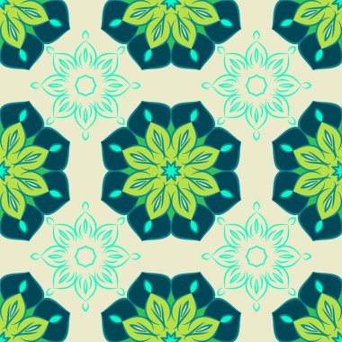 Mandalalar tasarımınız için güzel renklerde ile Seamless modeli. Vektör arka plan