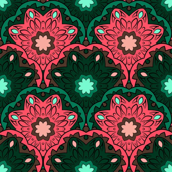 Mandalalar tasarımınız için güzel renklerde ile Seamless modeli. Vektör arka plan