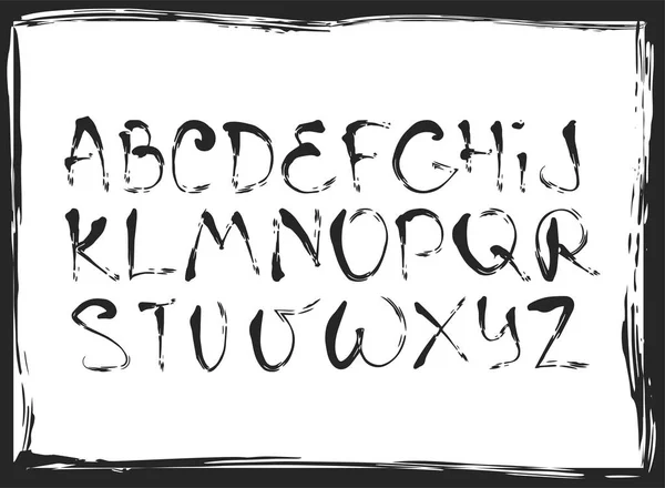 Handgeschriebene Schrift. Buchstaben im Grunge-Stil. Vektor-Illustration für Ihr Design — Stockvektor