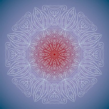 Güzel mandala. Dekoratif süs öğesi. Vektör çizim