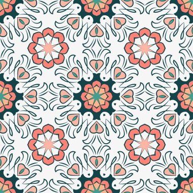 Renklerde güzel mandalalar ile Seamless modeli. Vektör arka plan