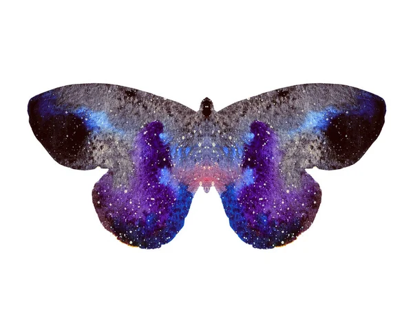 Prachtige aquarel vlinder op witte achtergrond — Stockfoto