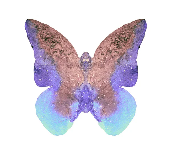 Prachtige aquarel vlinder op witte achtergrond — Stockfoto