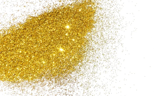 Με χρυσό glitter λάμψη σε λευκό φόντο με υφή — Φωτογραφία Αρχείου