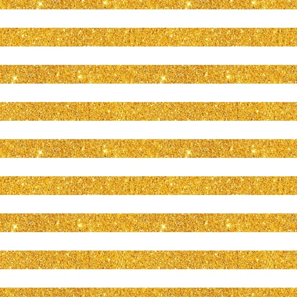Безшовний візерунок з горизонтальними смугами золотого блиску на білому тлі — стокове фото