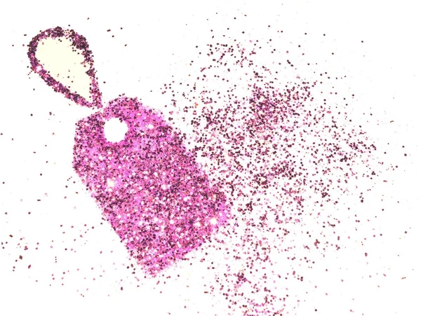 Мітка Фіолетового Блиску Білому Тлі — стокове фото