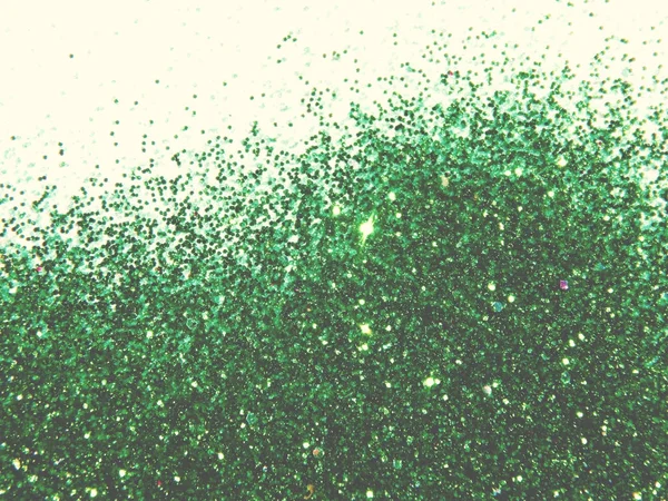 Gestructureerde Achtergrond Met Groene Glitter Fonkeling Wit — Stockfoto