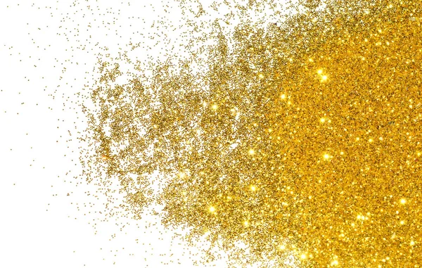 Textured Background Golden Glitter Sparkle White Decorative Spangles Nostalgic Colors — Stock Photo, Image