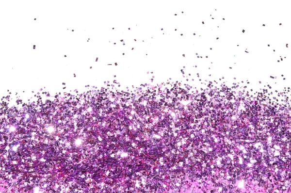 Texturerat Bakgrund Med Lila Glitter Glitter Vit — Stockfoto