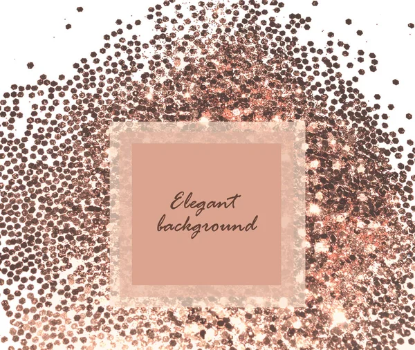 Background Pink Gold Glitter Sparkle White Place Your Text Decorative — Stock Photo, Image